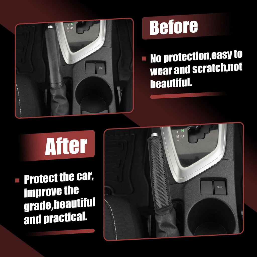 Handbrake Cover Protector for Toyota Corolla (2014–2018) Carbon Fiber Pattern