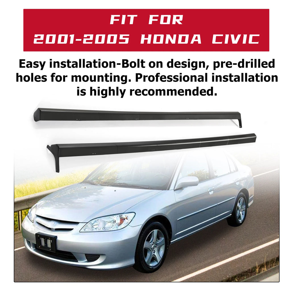 Set of 2 JDM Type-A RS Style Side Skirts for Honda Civic (2001–2005)