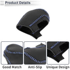 Gear Shift Knob Cover for Toyota Camry (2019–2022) Black Blue Faux Leather