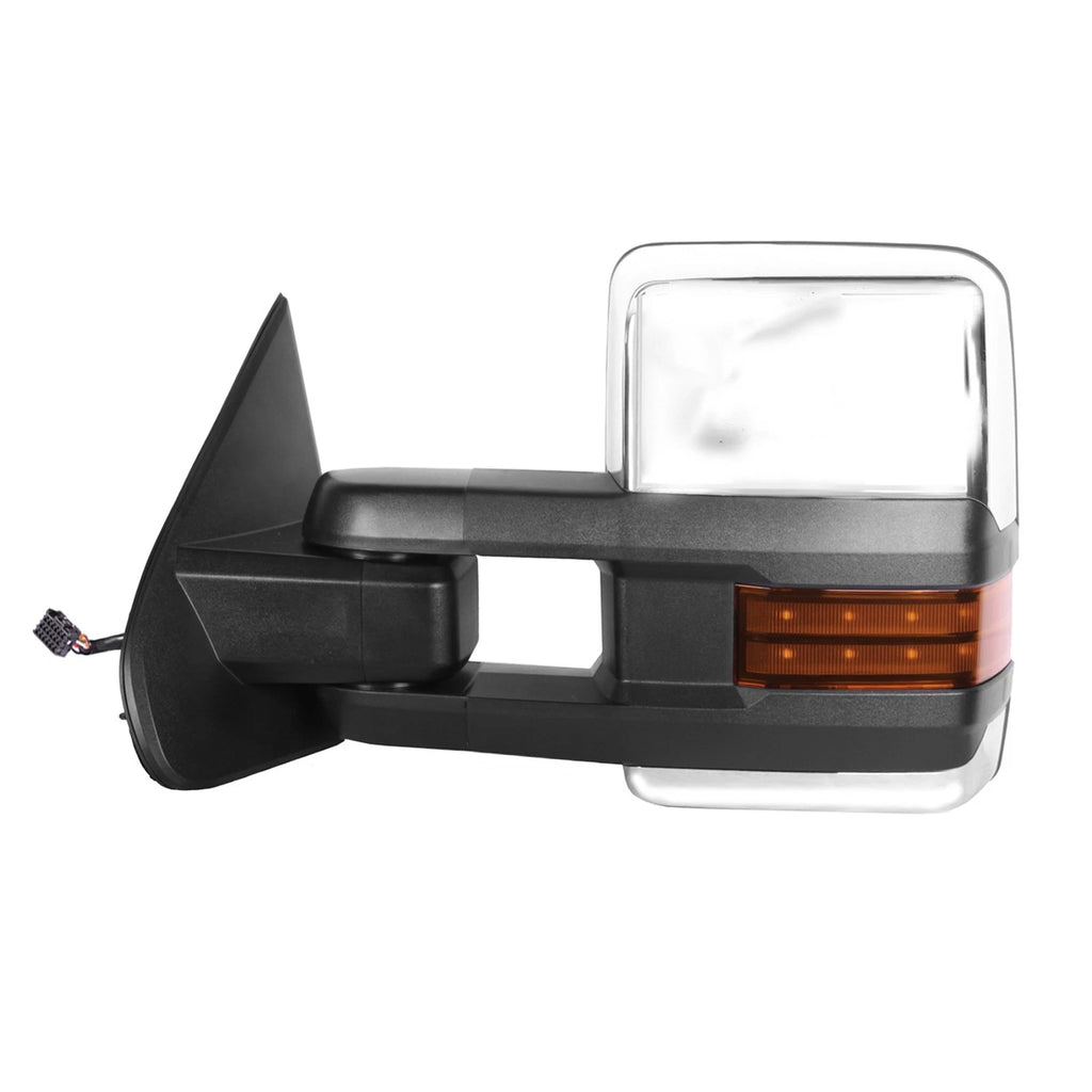 Replacement Chrome Driver Side Power Door Mirror Heated for Toyota Hilux (2005–2015)