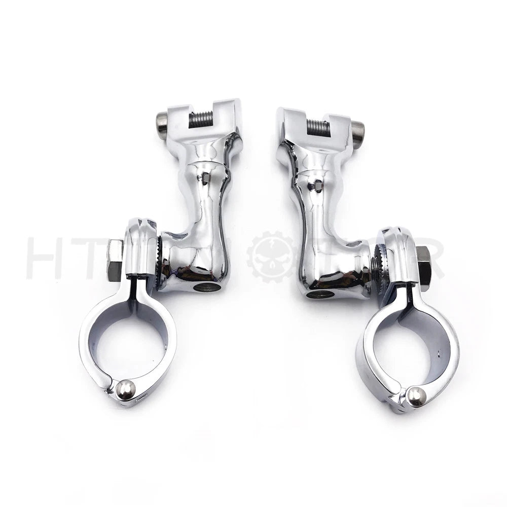1" Highway Footpeg Mounts Clamps for Harley Sportster Softail CVO