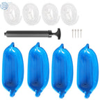 Set of 4 Ribbed Vinyl Boat Fender Bumpers 6.5" X 23" Dock Shield