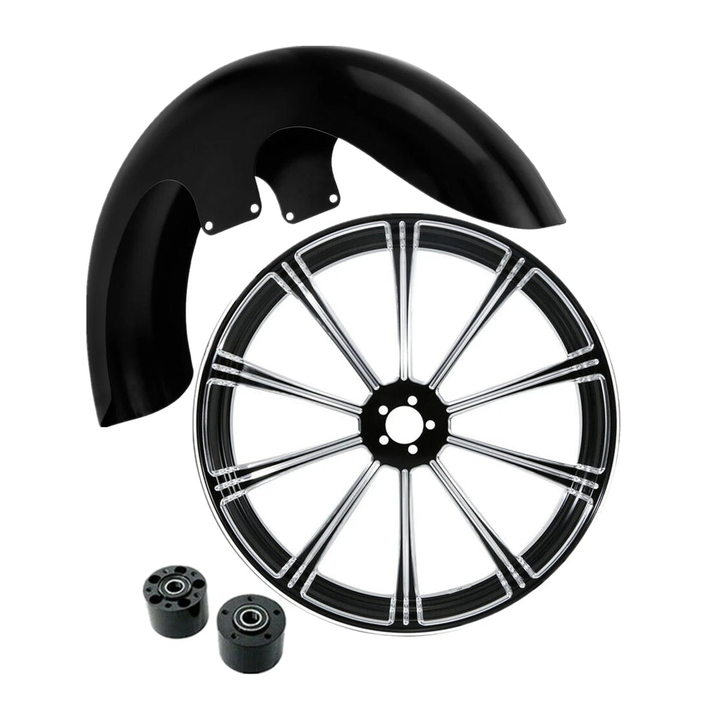23" Front Wheel Rim & Dual Disc Hub & Fender for Harley Electra Glide (2008–2025)