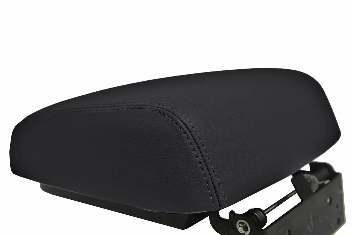 Leather Console Lid Armrest Cover for Mitsubishi Montero (2001–2006) Black
