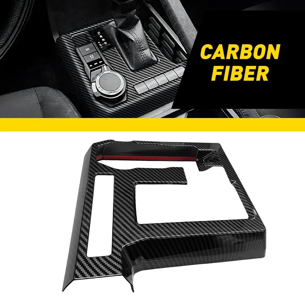 Gear Shift Panel Cover Trim for Tacoma (2024–2026) Carbon Fiber ABS Black