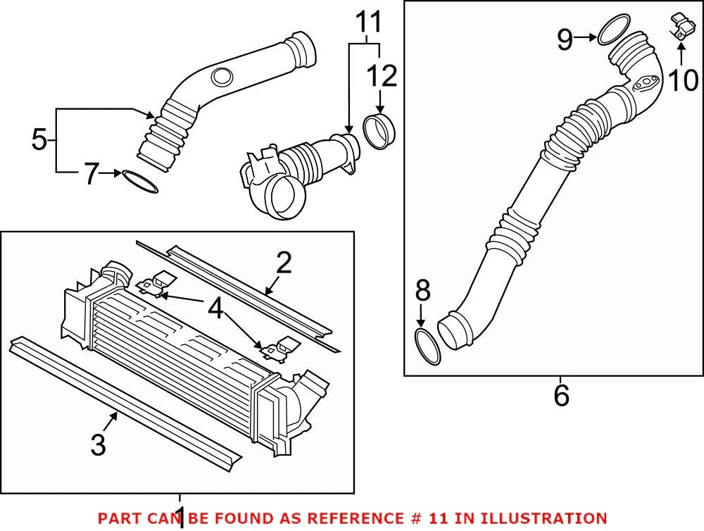 Engine Air Intake Hose for BMW (13717605638)