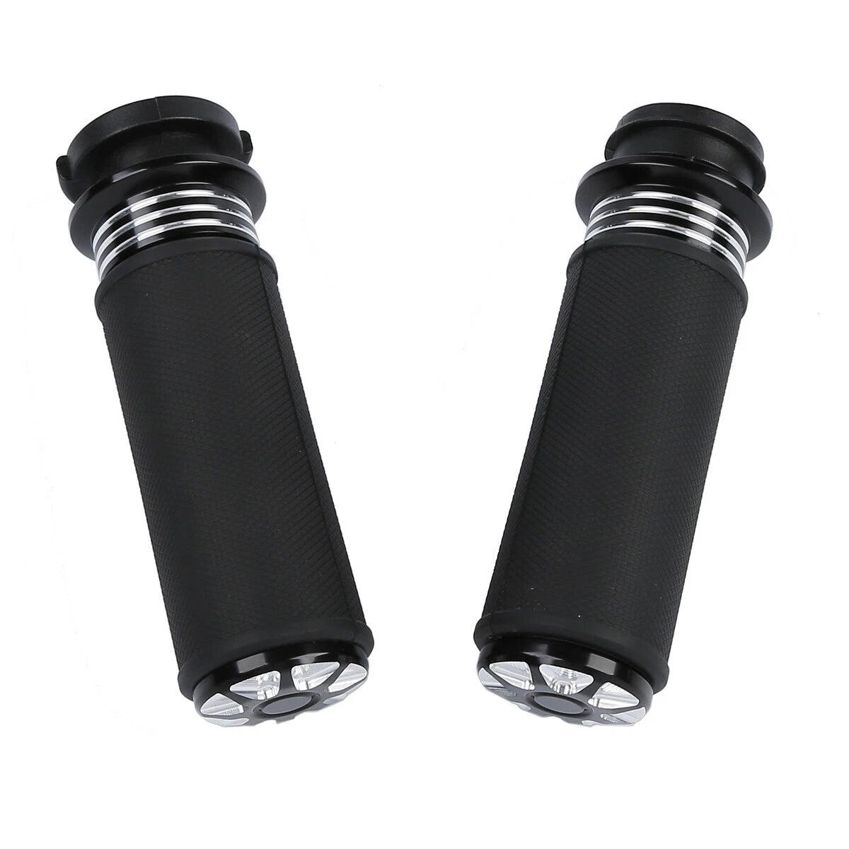 1" 25mm Black Electric Handlebar Grips for Harley Davidson Touring (2008–2020)