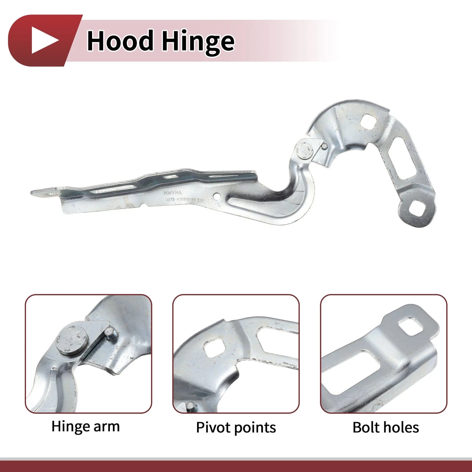 Hood Hinge for Ford Focus (2019–2023) Right Side 1 pcs