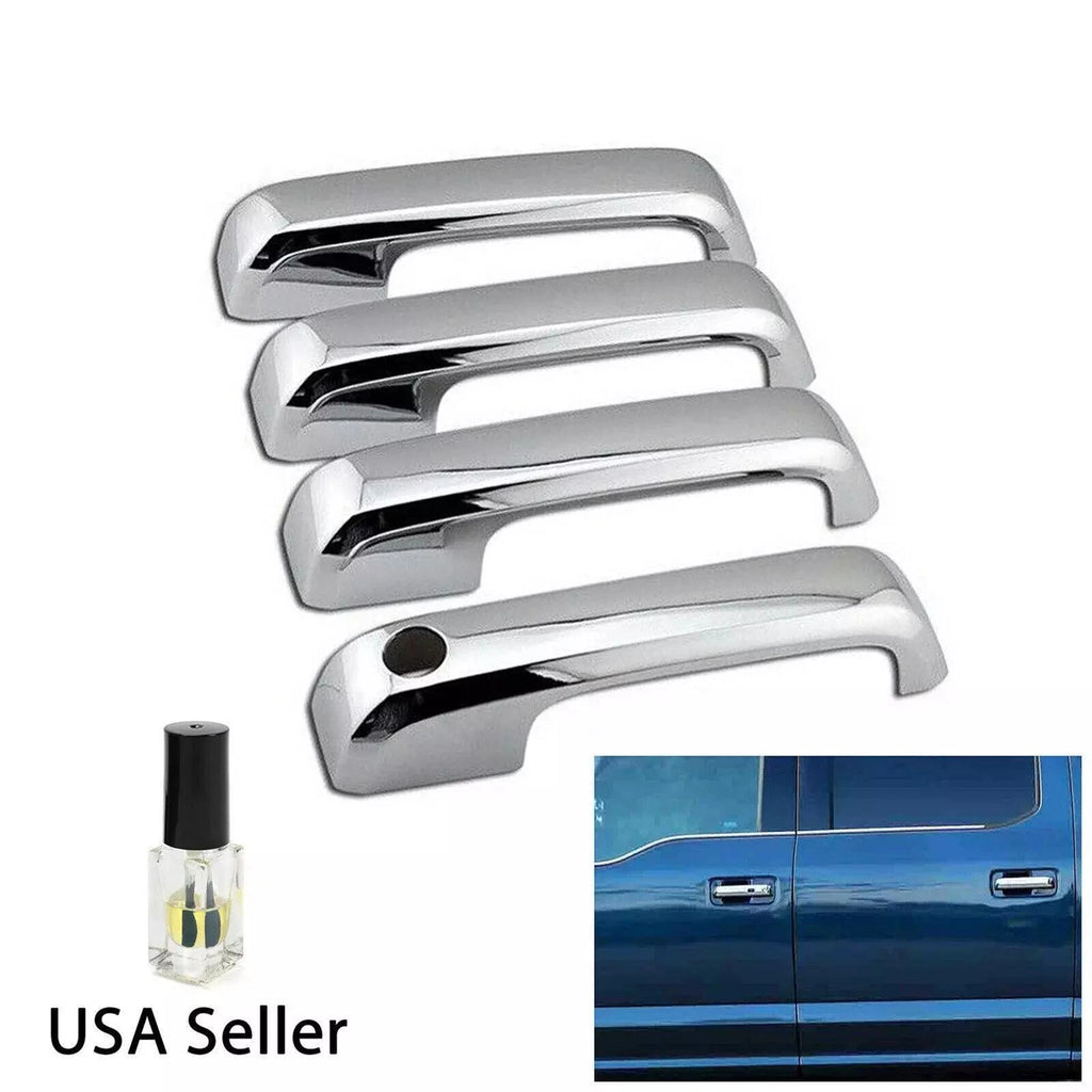 Set of 4 Chrome Door Handle Cover Caps for Ford F-250/F-350 (2017–2020)