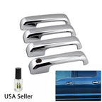 Set of 4 Chrome Door Handle Cover Caps for Ford F-250/F-350 (2017–2020)