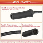 6X Spark Plug Wire Ignition Coil Cable No. 12192470 for Buick LeSabre Lucerne (2000–2011)