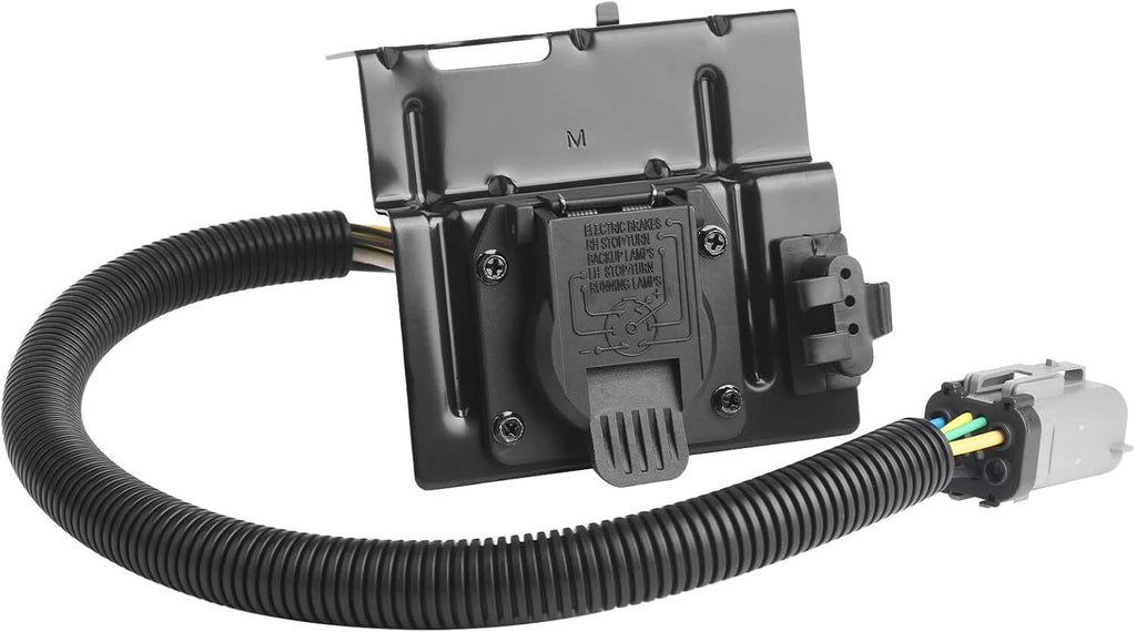 4 & 7 Pin Tow Trailer Hitch Wiring Plug Assembly for Ford F-250 F-350 (1999–2001)