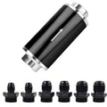High Flow Inline Fuel Filter 6AN 8AN 10AN Adapter Fitting Universal