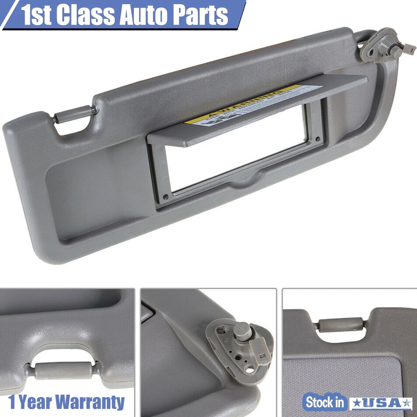 Left Driver Side Sun Visor for Honda Civic Coupe/Sedan (2006-2008)