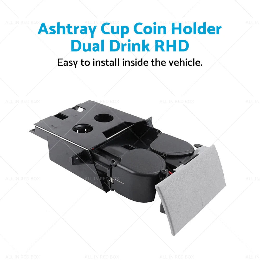 Dual drink cup coin holder ashtray RHD for VW T5 Touareg (2007–2010)