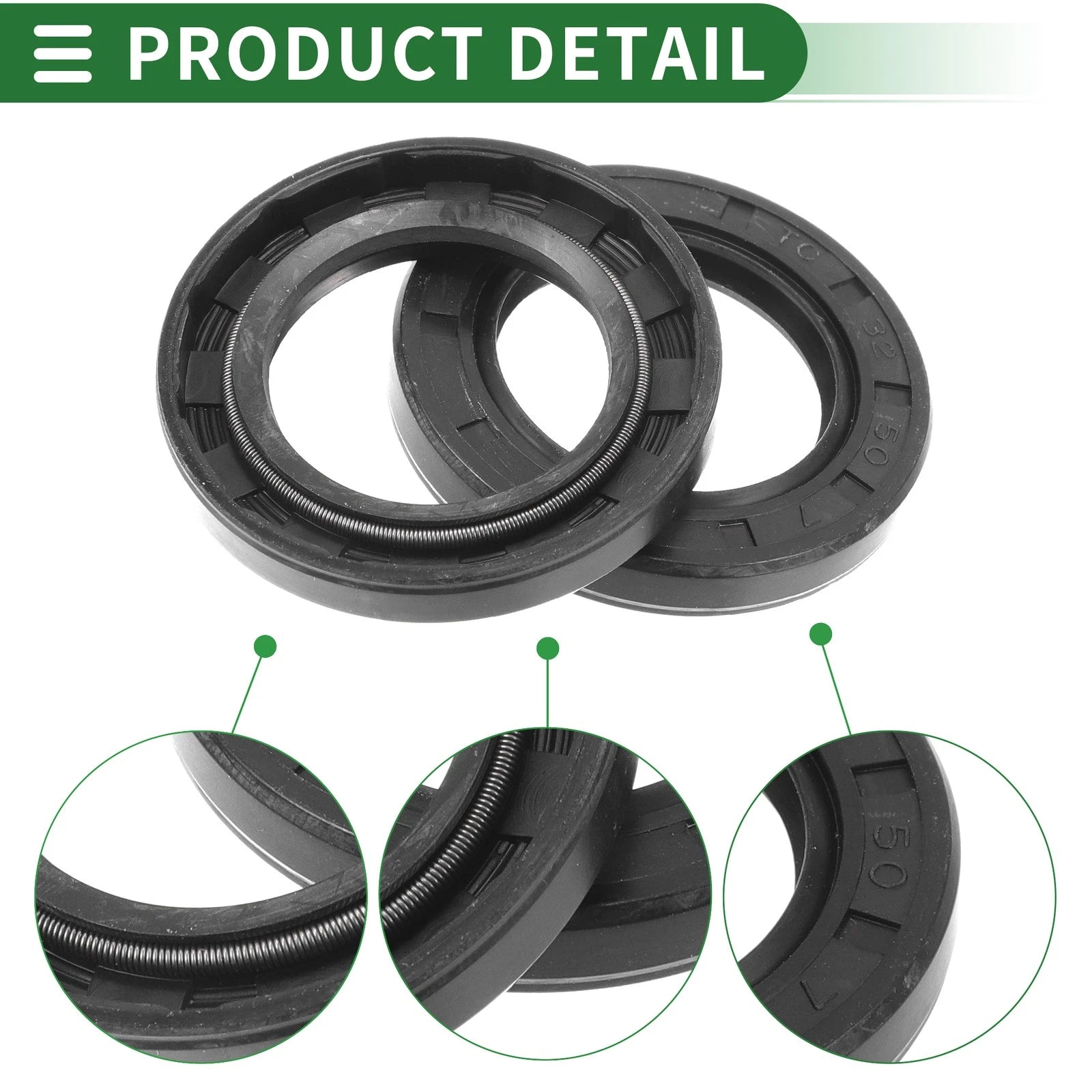 Set of 5 Oil Seal Rotary Shaft Seal NBR Rubber 32x50x7mm