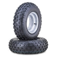 2 Wanda 21x7x10 ATV Tires & Wheels for ATV (10015) 4/156mm PCD 2+3 Offset Silver