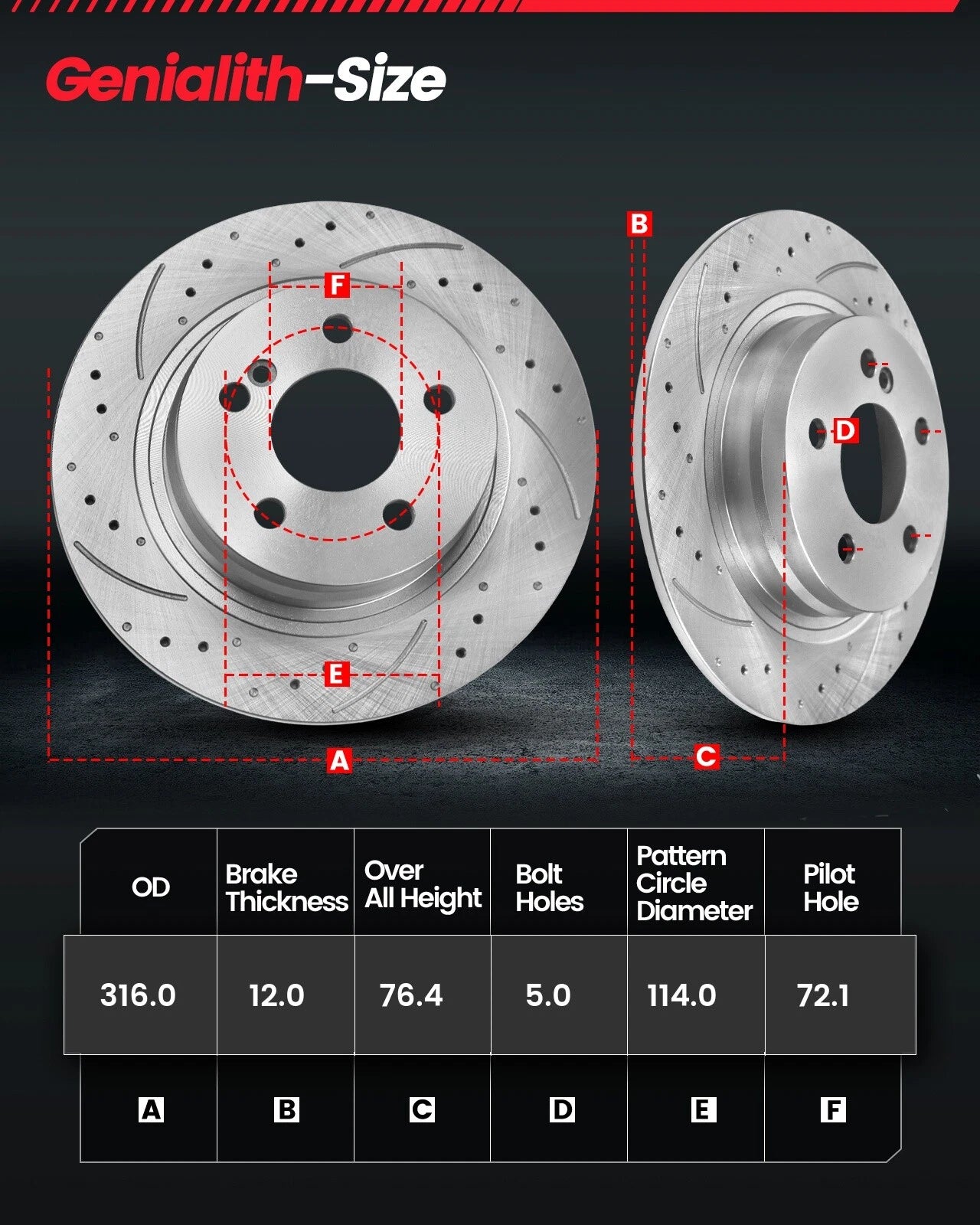 Rear Drilled Disc Rotors & Brake Pads for Jeep Liberty Dodge Nitro (2008–2011)