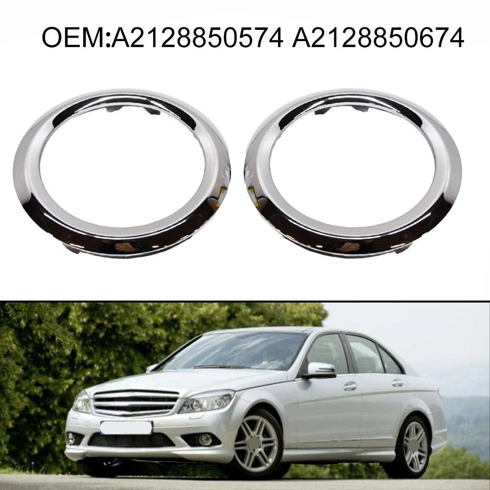 Front Left Fog Light Chrome Trim Ring for W204 W207 (2128850574 2128850674)