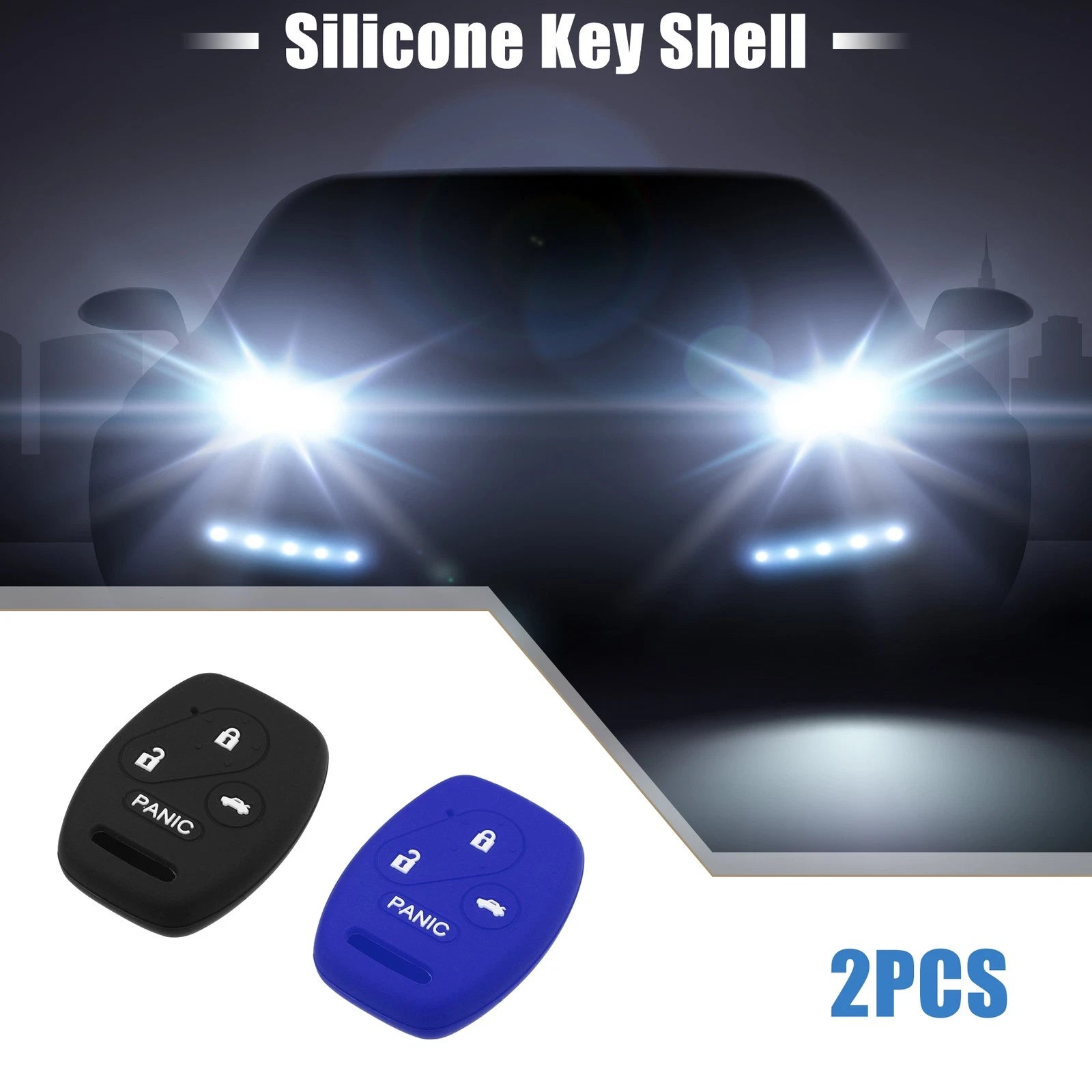 2X Smart Key Fob Cover for Honda Accord Civic CR-V Pilot (Pack of 2)