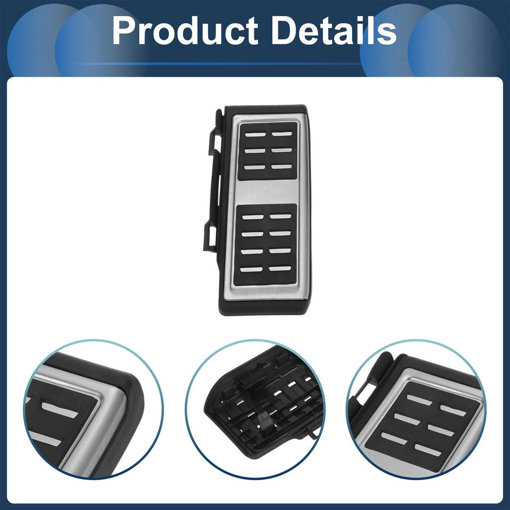Footrest Pedals Cover for Volkswagen Touran (2017–2021) Silver Tone
