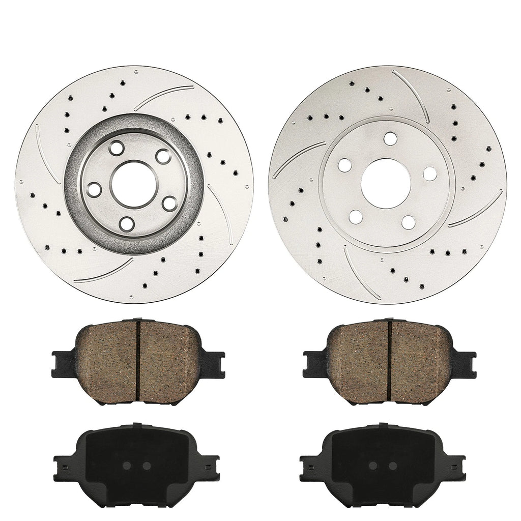 Front Brake Rotors and Ceramic Pads for Toyota Celica (2002–2005) 1.8L