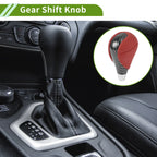 Automatic Gear Shift Knob for Lexus ES350 2007-2015 - Plastic Faux Leather Red Black
