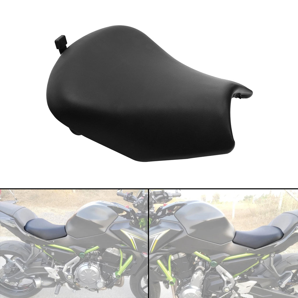 Black Front Driver Rider Seat for Kawasaki Z650 ER650 (2017–2024)