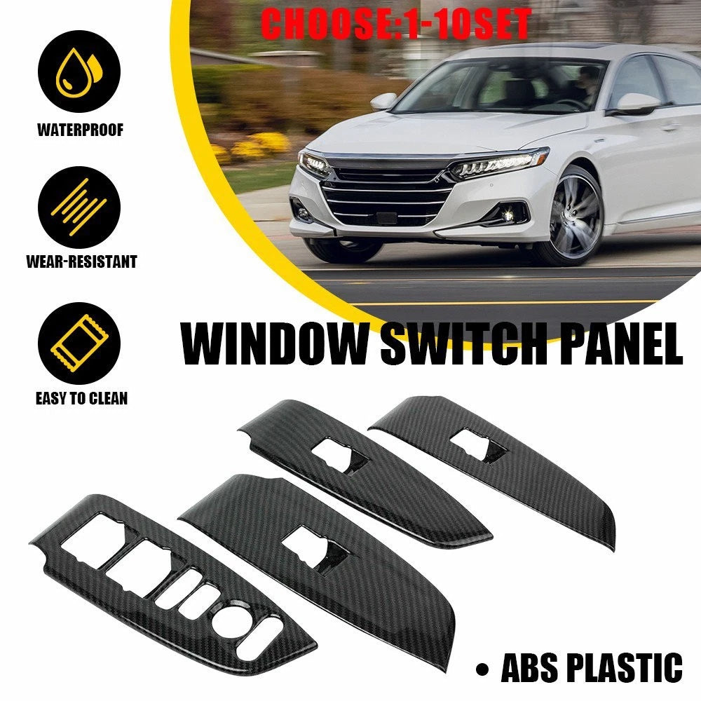 Carbon Fiber Window Switch Panel Cover Trim for Honda Accord (4-40X)
