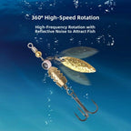 5PCS Metal Fishing Spinner Bait Lure 3.5g 5g for Trout 360 Rotation