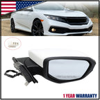 Right Side Mirror for Honda Civic (2016–2020) Power Glass White