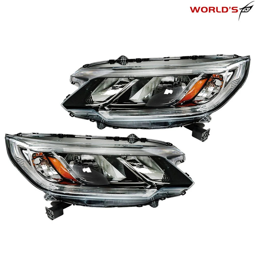 Set of 2 Halogen Headlights with LED DRL for Honda CR-V (2015–2016)