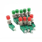 10 Pack SPDT Momentary Pushbutton Switches 12mm 16A 125V/250V AC