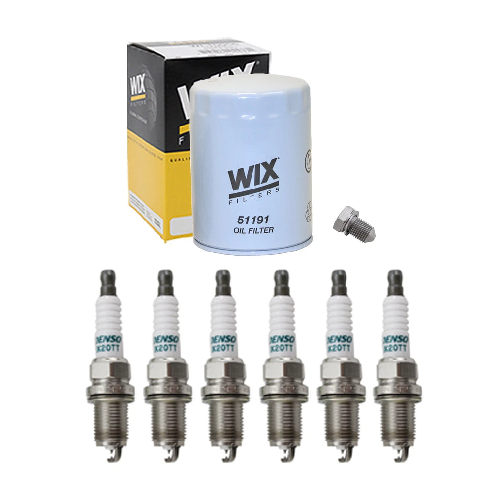 Wix Engine Oil Filter & Denso Spark Plugs Set for Audi A6 Quattro (1995–2005)