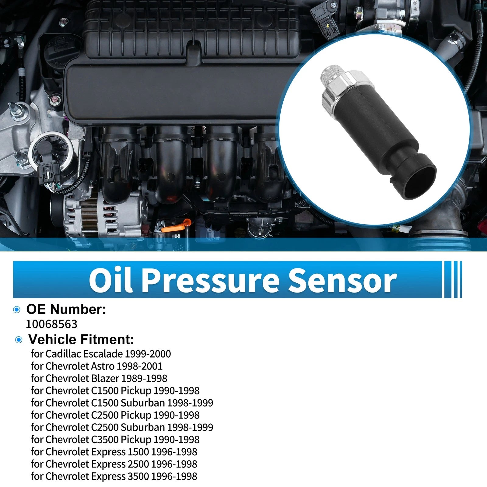 Engine Oil Pressure Sensor No.10068563 for Cadillac Escalade (1999–2000)