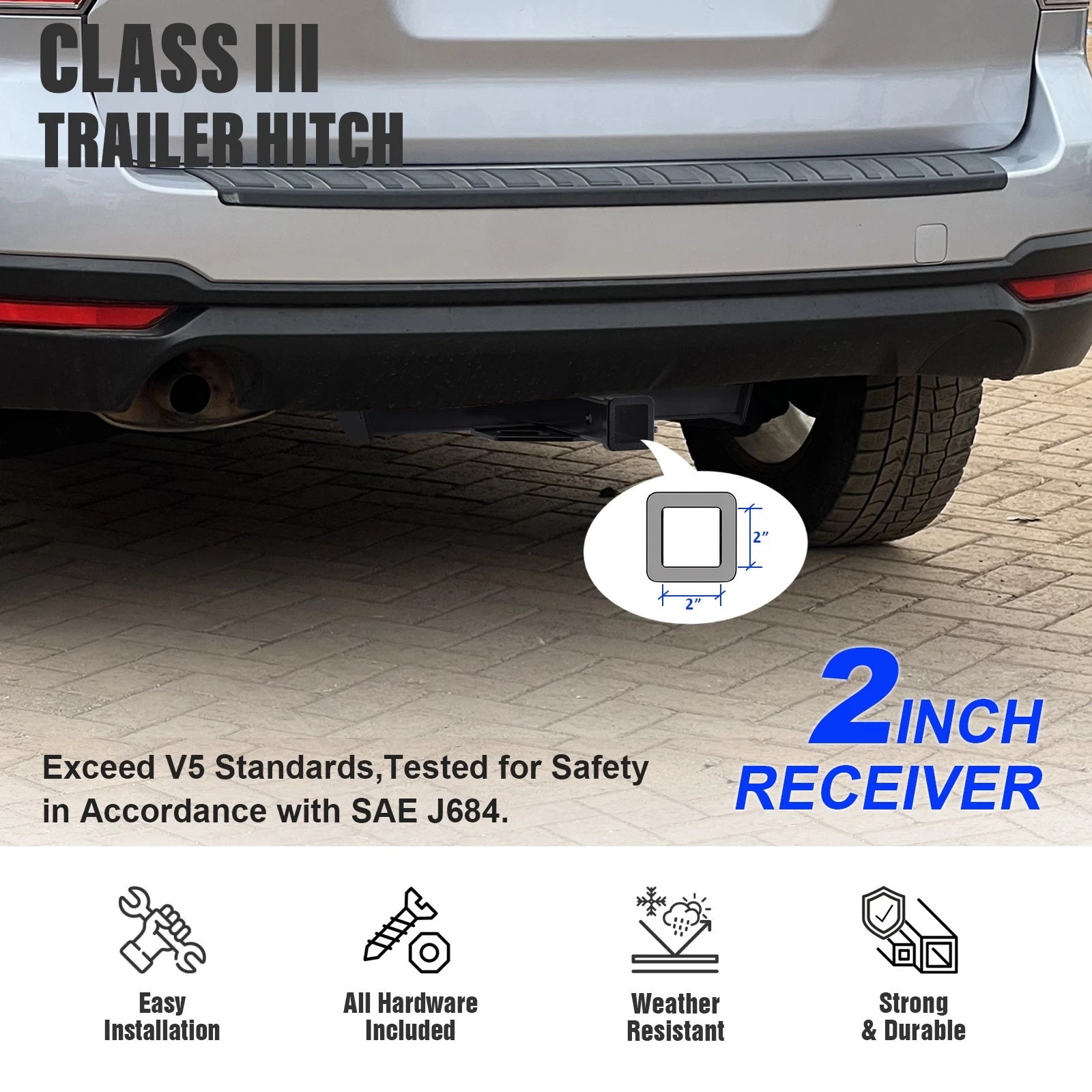 Towing Hitch Receiver Class 3 for Subaru Forester (2014-2018)