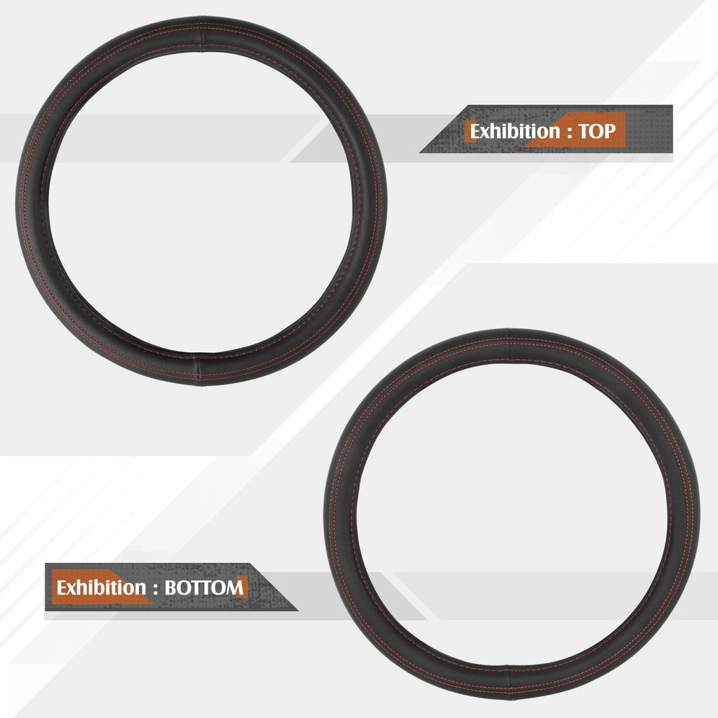 Steering Wheel Cover for (14.5-15" Diameter, Grain Leather)