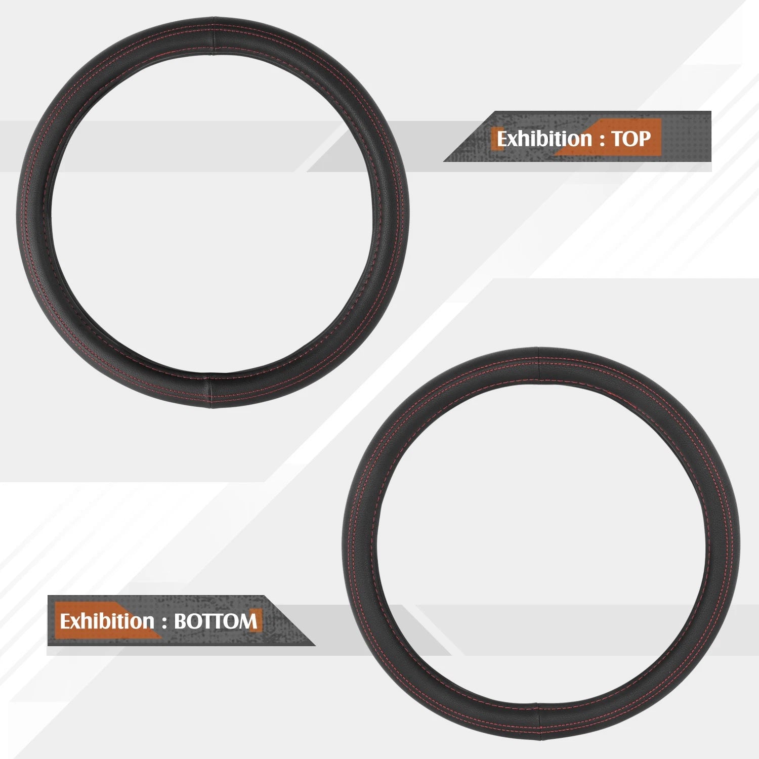 Steering Wheel Cover for (14.5-15" Diameter, Grain Leather)