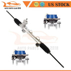 3 Pcs Steering Rack and Pinion + 2 Wheel Hub Bearing for Buick Terraza (2006–2007)