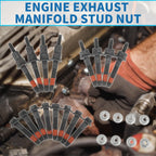 Exhaust Manifold Stud Bolt Nut Kit 24 x for Dodge Jeep