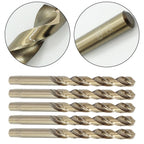 Set of 5 Ultra hardened steel drill bits for stainless steel