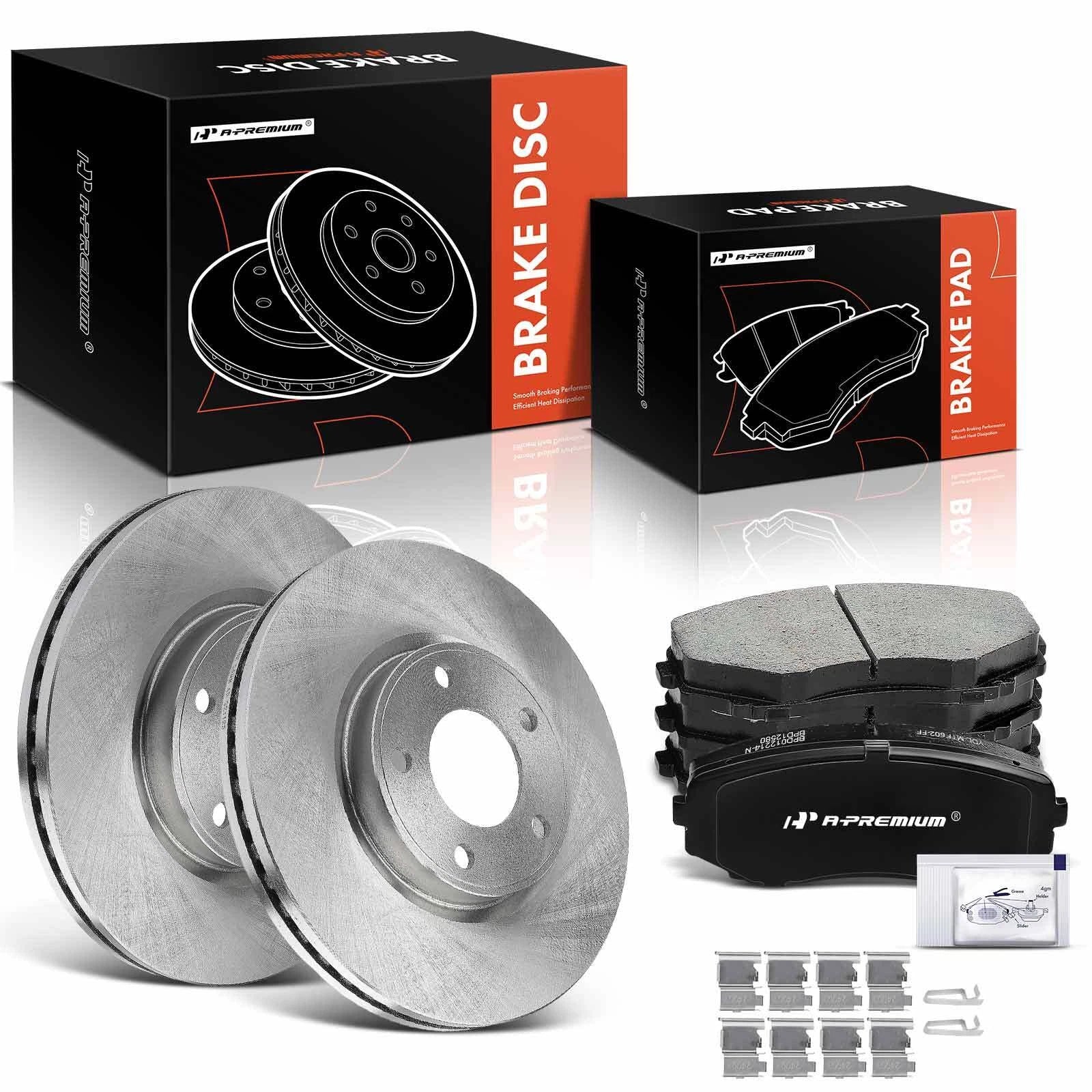 Front Disc Brake Rotors & Ceramic Pads for Ford Edge Lincoln MKX (2007–2009)