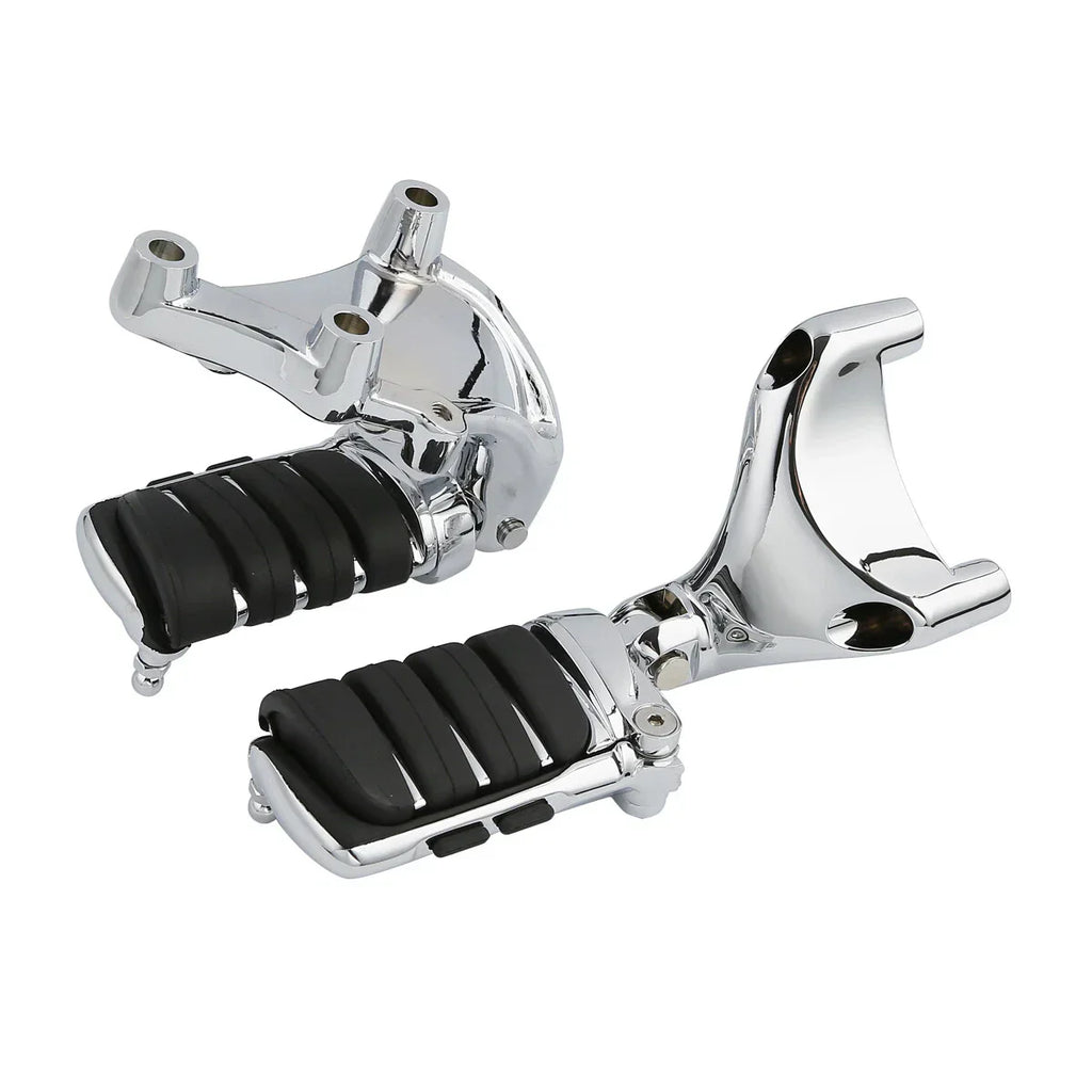 Chrome Passenger Foot Pegs Mount Bracket for Harley Sportster 883 1200 (14-22)