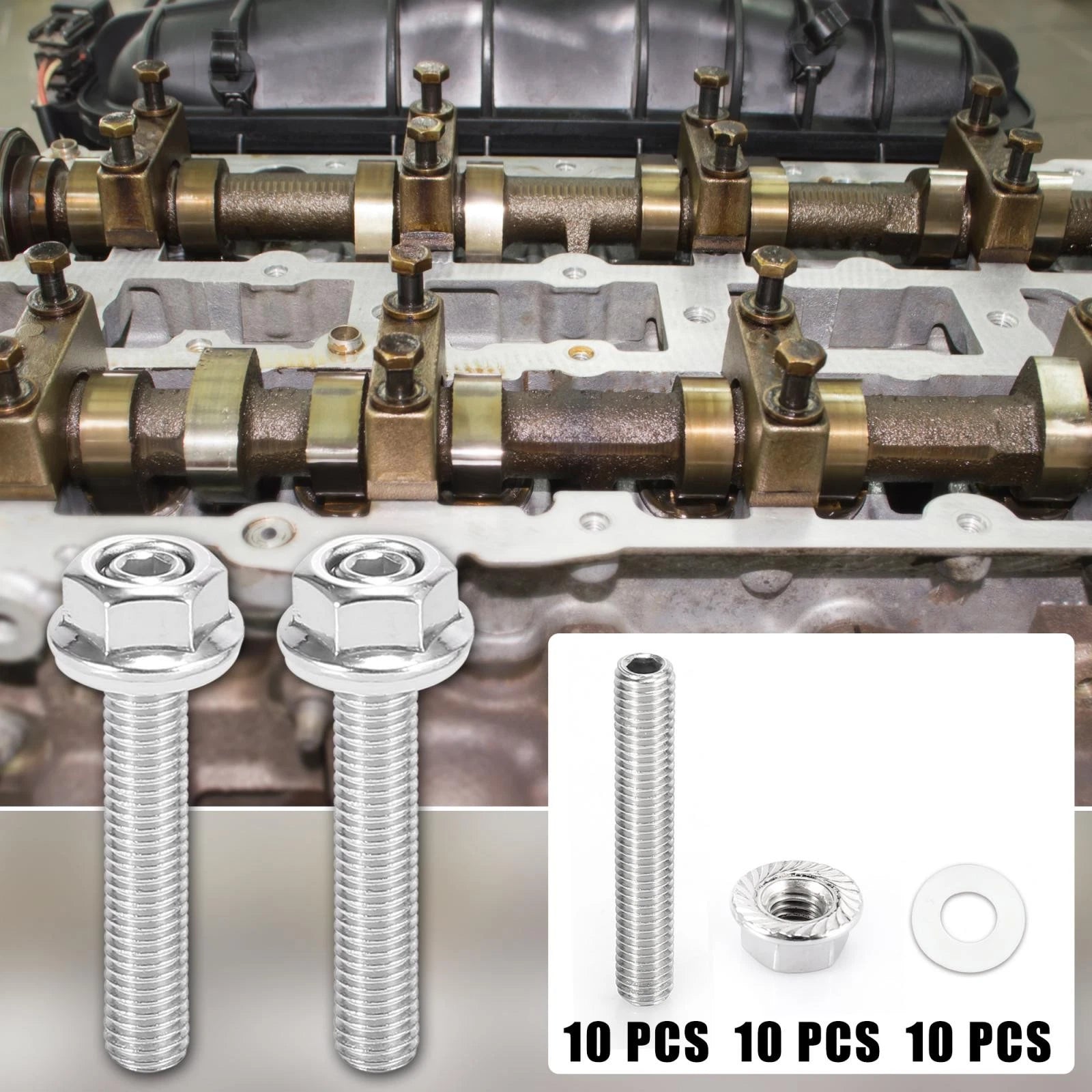 10pcs Exhaust Manifold Bolt Studs for Honda Acura B C D F H K Series (1990–2023)