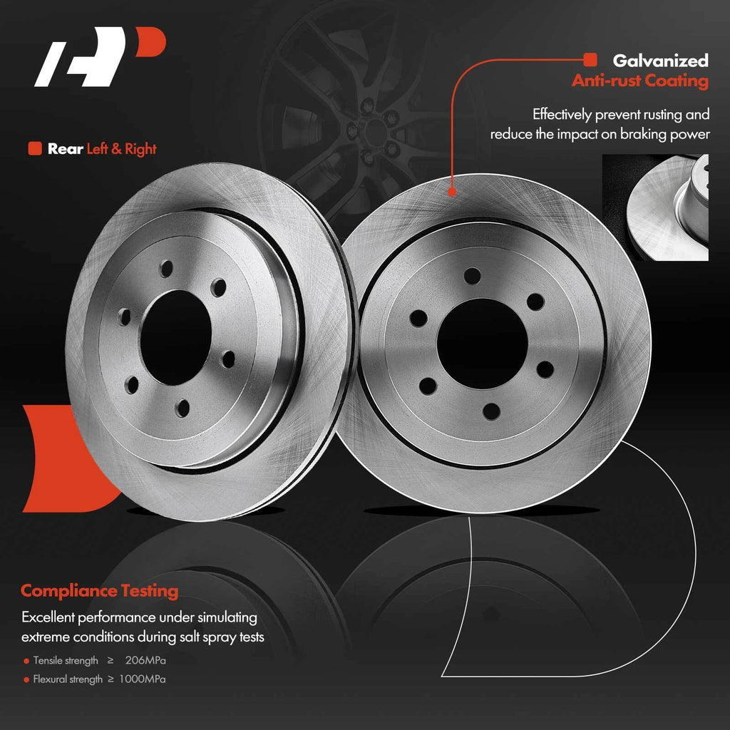 Rear Disc Brake Rotor & Pad Set for Ford Navigator Expedition (2003-2014)