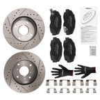 Set of 4 Front Brake Rotors and Pads for Honda Accord (1998–2002) S31243 D465A