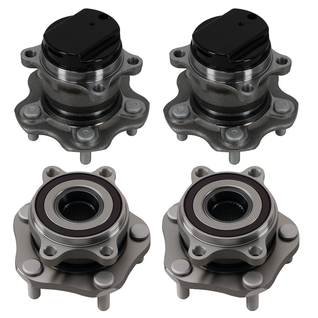 Set of 4 Wheel Hubs for Nissan Rogue (2015–2017) 512534 713357