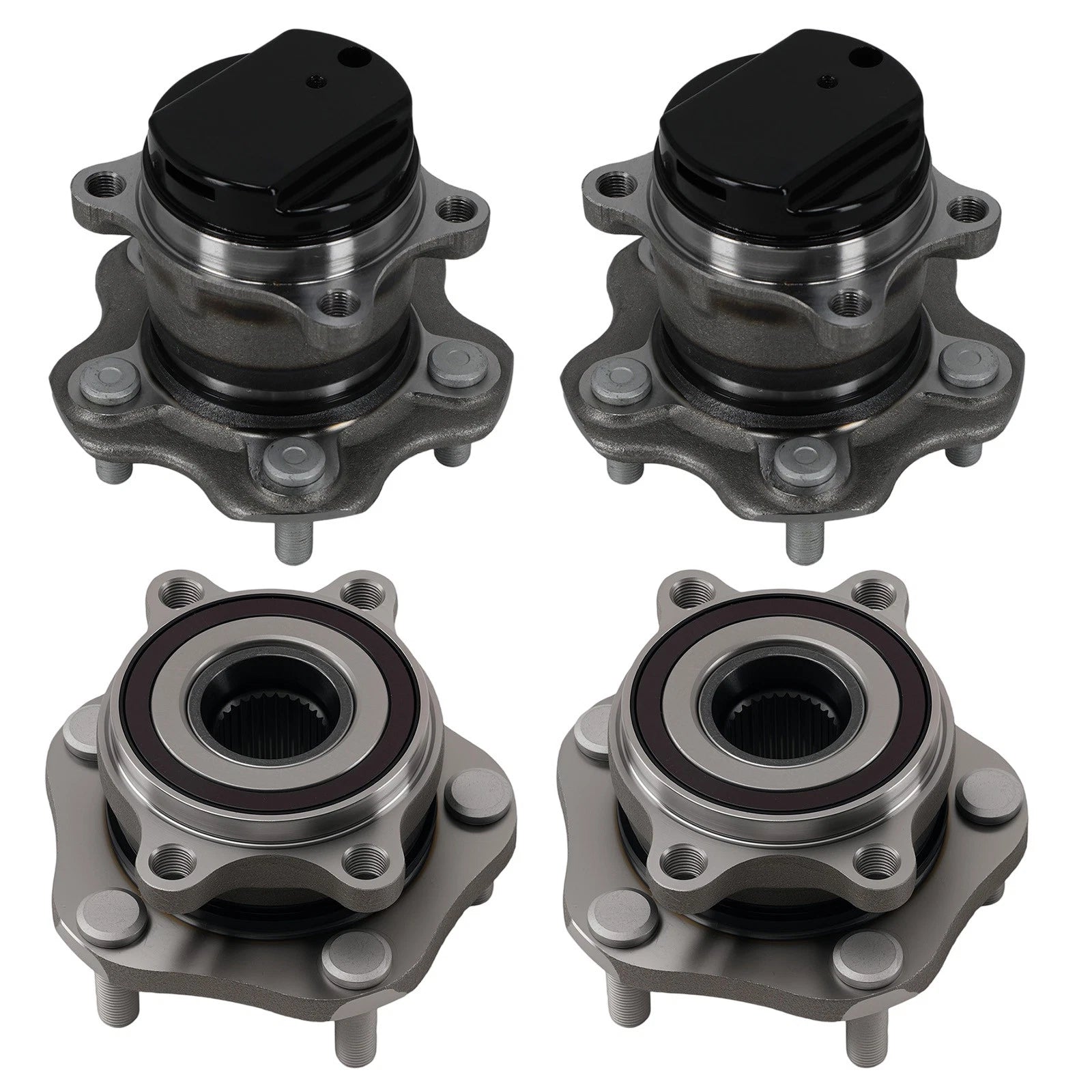 Set of 4 Wheel Hubs for Nissan Rogue (2015–2017) 512534 713357