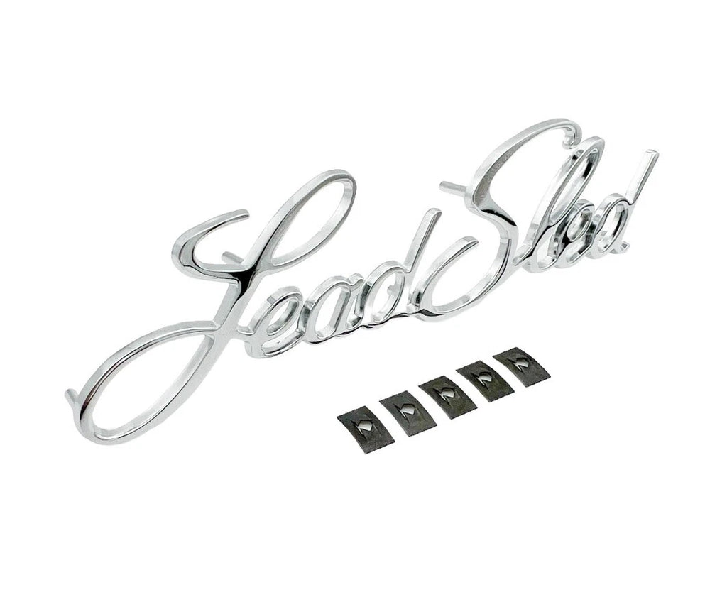 Chrome Die Cast Lead Sled Emblem for Hot Rod Custom (Universal)