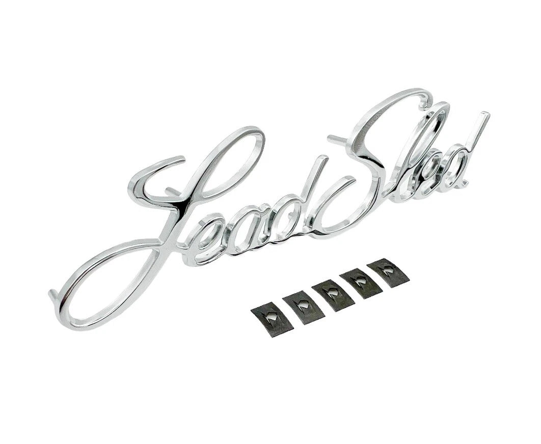 Chrome Die Cast Lead Sled Emblem for Hot Rod Custom (Universal)